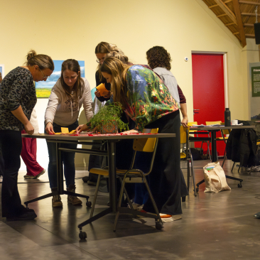 Vergadering in de presentatiezaal