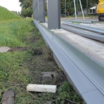 Fundament van de nieuwe loods
