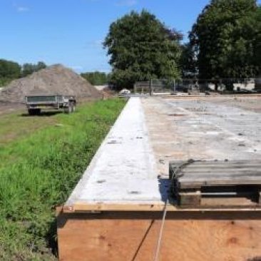 Fundament van de nieuwe stal