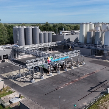 Fabriek van FrieslandCampina in Gerkesklooster