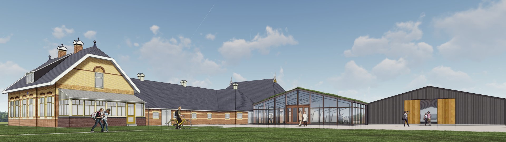 Impressie van de te realiseren nieuwsbouw