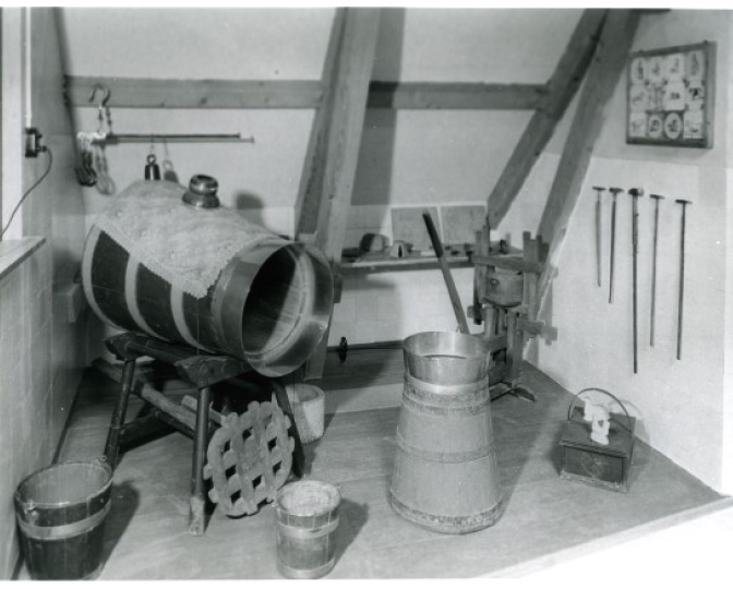 Expositie boterbereiding te Stania State