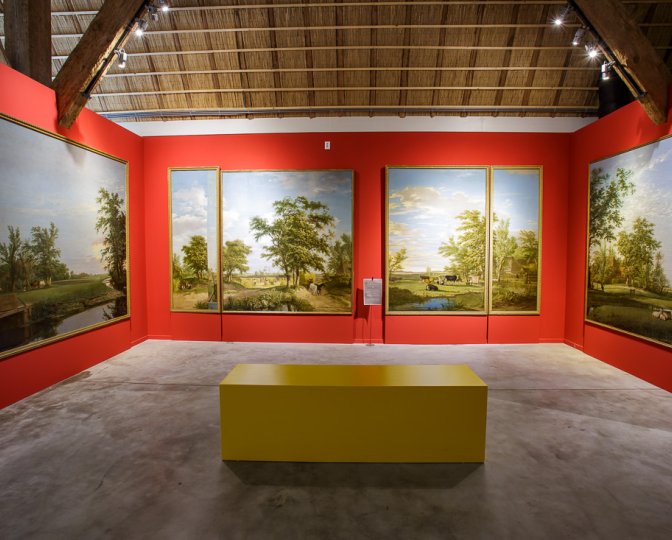 Schildering Aldert van der Poort in het Fries Landbouwmuseum