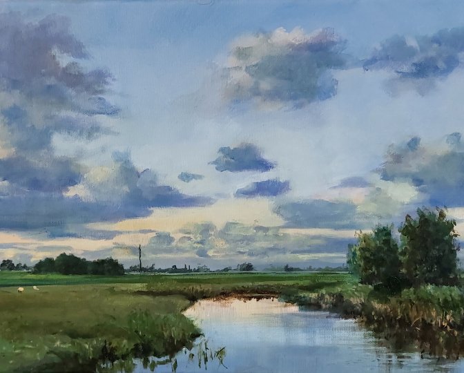 Schilderij de Zwette door Tjeerd Landman