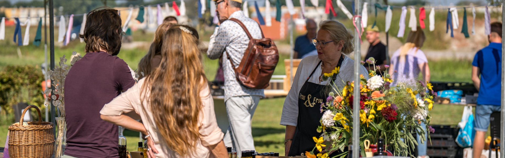 Stand van Midgard tijdens de streekmarkt Middelsee bij het Fries Landbouwmuseum