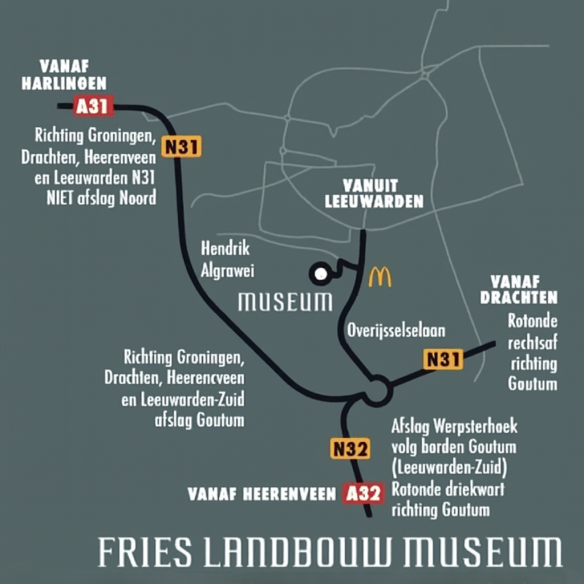 Autoroute naar het Fries Landbouwmuseum