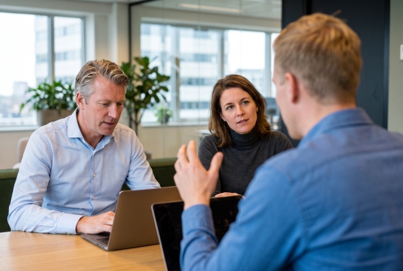 Adviseur in gesprek